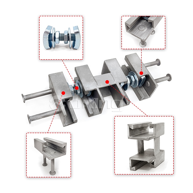 Sinis precast concretum accessiones oem elit rived XLIX * XXX cast in channel anchor Channel
