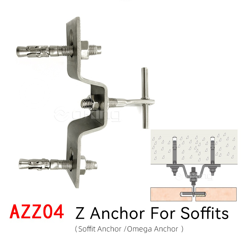 AZZ04 Steel Omega bracket Naturae Stone Cladding et Fixing