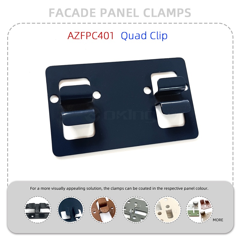AZFPC401 Quad Clip Steel Facade panel fibulae System