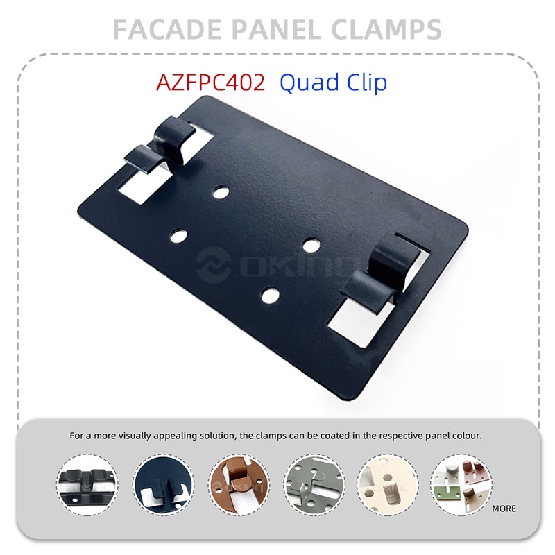 AZFPC402 Quad Clip Steel Facade panel fibulae System