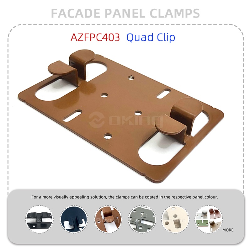 AZFPC403 Quad Clip Steel Facade panel fibulae System