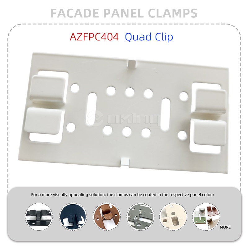 AZFPC404 Quad Clip Steel Facade panel fibulae System