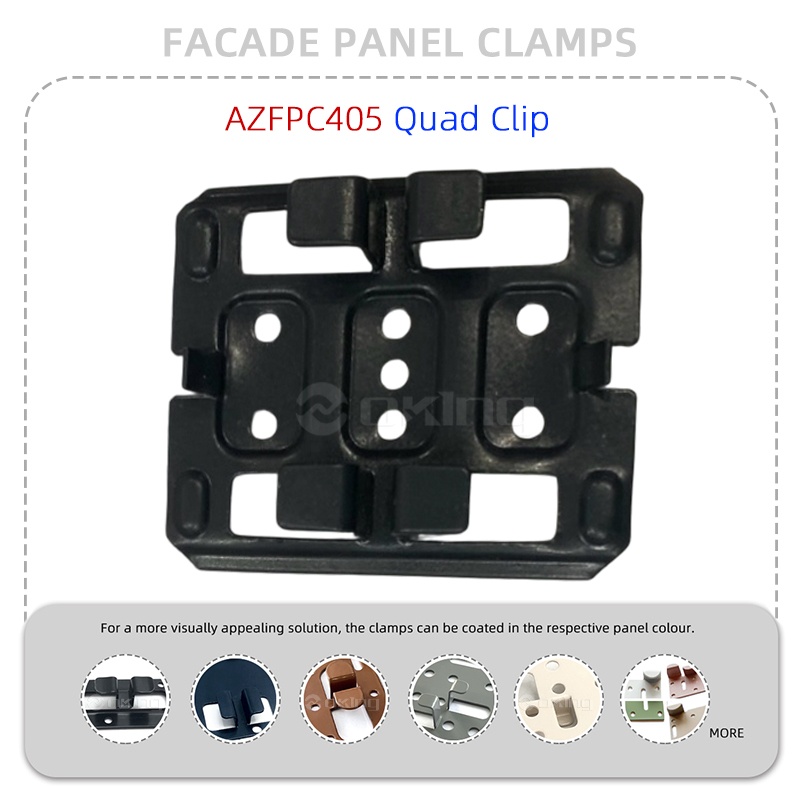 AZFPC405 Quad Clip Steel Facade panel fibulae System