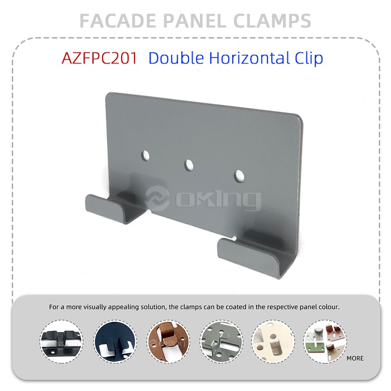 AZFPC201 Double Horizontal Clip Steel Facade panel fibulae System
