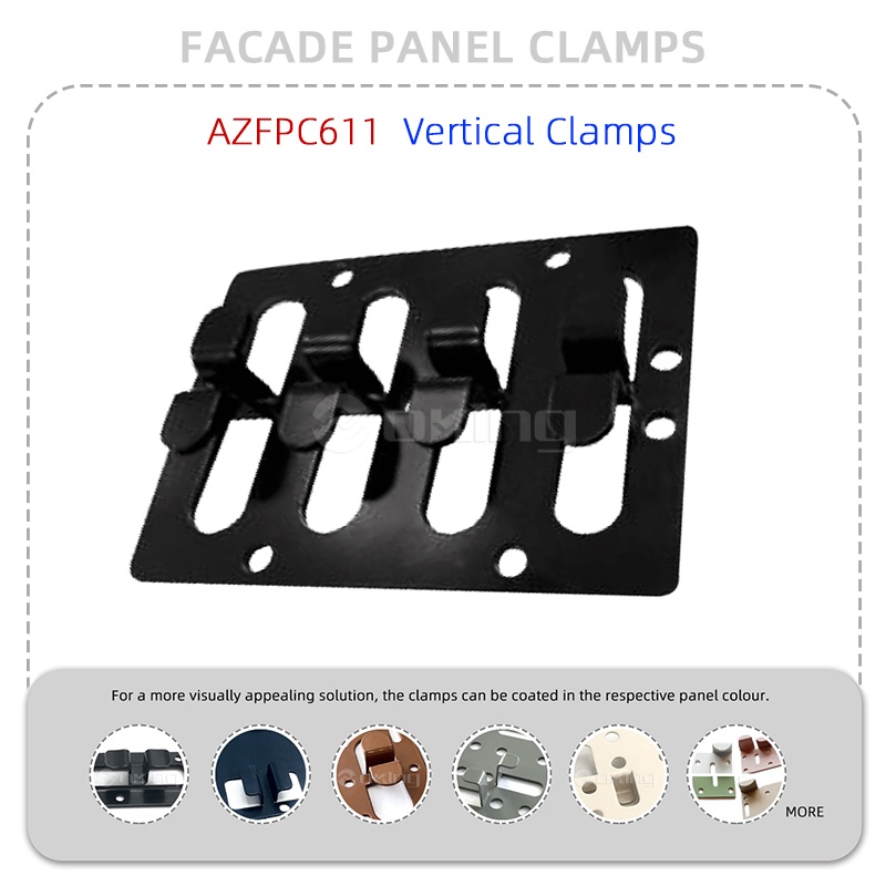 AZFPC611 Vertical Clamps Steel Facade panel fibulis System
