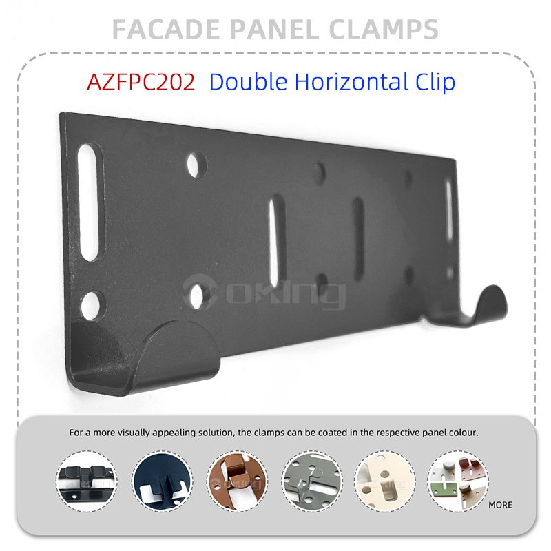 AZFPC202 Double Horizontal Clip Steel Facade panel fibulae System