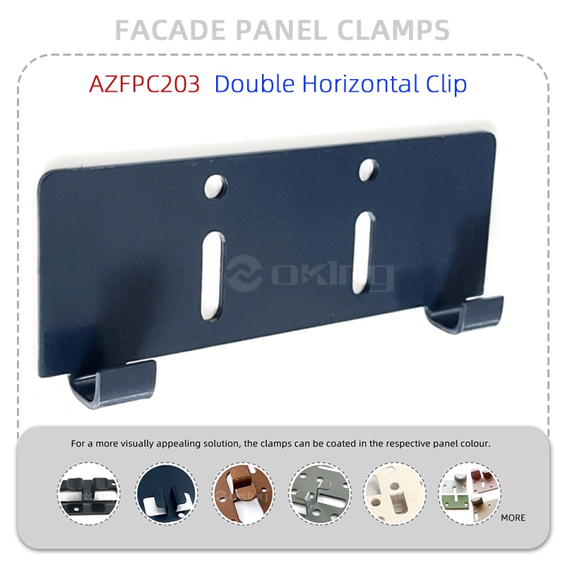 AZFPC203 Double Horizontal Clip Steel Facade panel fibulae System